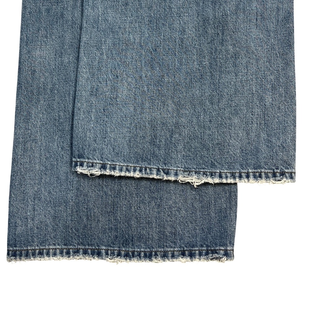 Pistola Loretta Wide Leg Ankle Jeans 33 Lapis High-Rise Crop Distressed Coastal - Picture 10 of 14